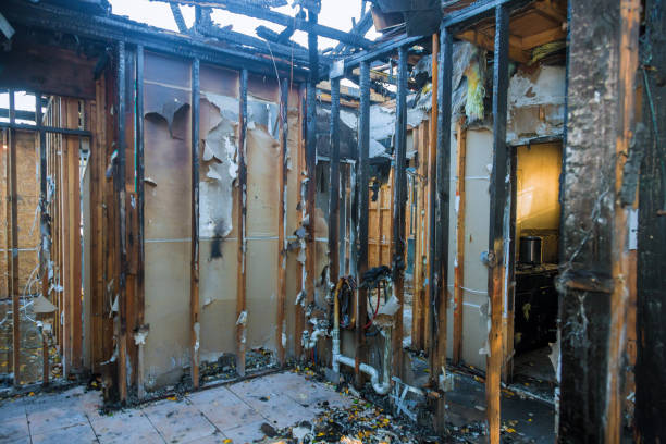 Professional Fire Damage Removal technician working in Pleasureville, PA